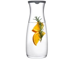 Pasabahce Amphora - Karaf met Grijze Deksel – 1 Liter – Glazen Waterkaraf – 1000 ml – Transparant Glas