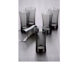 Pasabahce Azur - Zwarte Longdrinkglazen - Set van 3 - 300 ml