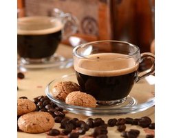 Pasabahce Basic – Set Espresso kopjes + Schoteltjes – Türk Kahve Fincan Takımı – 90 ml – 12-delig