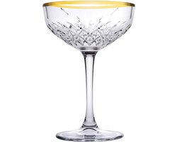 Pasabahce Champagnecoupe Timeless 27 cl - Transparant Goud 4 stuk(s)