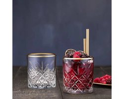 Pasabahce - drinkglas set - Timeless - 345ml - goud - set van 4 duurzame glazen