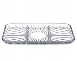 Paşabahçe Elegant Serveerbord - 27,6 x 16,2 cm - Transparant - Glas