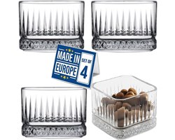 Pasabahce Elysia Glazen Kommen 235 ml (7 3/4 oz) Set van 4 Stuks | Live Comfy Dessert Ijs & Pudding Kommen | Fruit Snan | Stijlvolle Saus Voorgerechtkommen | Stapelbare Decoratieve Glazen Kommensetck Glazen Kommen