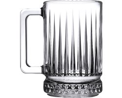 Pasabahce - koffie- en theeglas - Elysia - 310ml - transparant - set van 2 met handvat