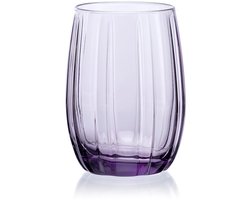 Pasabahce Linka – Paarse Waterglazen – Set van 3 – 240 ml – Stijlvolle glazen – Vaatwasserbestendig