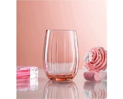 Pasabahce Linka – Roze Waterglazen – Set van 3 – 380 ML