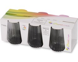 Pasabahce Nova - Zwarte Likeurglazen / Shotglazen / Borrelglazen - Set van 6 - 135 ml