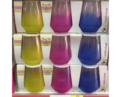 Pasabahce - Summer Time - Gekleurde Drinkglazen - Set van 3 - 425 ml