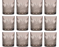 Pasabahce - Timeless - Tumbler - Waterglas - Whiskyglas - Zwart - Set van 12 - 345 ml