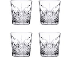 Pasabahce Timeless - Waterglazen - Stapelbaar - 34 cl - 4 stuks - Transparant - Conisch Glas