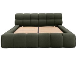 PASCAL MORABITO Bed met opbergruimte stof groen 160 x 200 cm