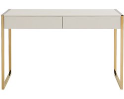 PASCAL MORABITO Bureau met 2 lades - Mdf en metaal - Beige en goud - MASON van Pascal Morabito