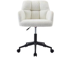PASCAL MORABITO Bureaustoel - Bouclé - Wit en zwart - Verstelbare hoogte - PEGA van Pascal Morabito