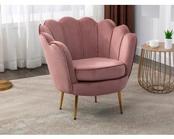 PASCAL MORABITO Fauteuil van fluweel DANDELION - Roze - van Pascal Morabito