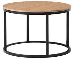 PASCAL MORABITO Uitschuifbare salontafeltjes van mdf, gehard glas en zwart metaal - Transparant en naturel - REMINA van Pascal Morabito