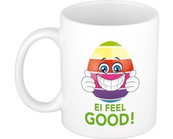 Pasen mok / beker - Ei feel good - 300 ml keramiek