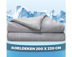 Pasper Koeldeken 200 x 220 cm - verkoelend dekbed - Q-max > 0.43 cooling blanket - dunne zomerdekbed - zelfkoelende deken voor mensen