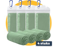 Pasper koelsjaal 4 stuks - 90 x 30 cm - groen - koelhanddoek - verkoelende doek - Cooling Towel
