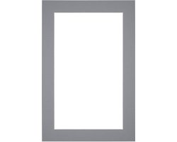 Passe-Partout Fotomaat 15x20 cm - Lijstmaat 20x30 cm - Grijs - Museumkarton - Fotolijst niet inbegrepen