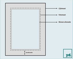 Passe-Partout Fotomaat 15x20 cm - Lijstmaat 20x30 cm - Lichtgrijs - Museumkarton - Fotolijst niet inbegrepen