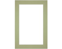 Passe-Partout Fotomaat 15x20 cm - Lijstmaat 20x30 cm - Mintgroen - Museumkarton - Fotolijst niet inbegrepen