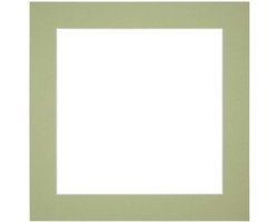 Passe-Partout Fotomaat 20x20 cm - Lijstmaat 30x30 cm - Mintgroen - Museumkarton - Fotolijst niet inbegrepen