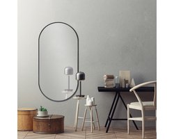 Passpiegel Corato hangend 40x80 cm zwart