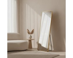Passpiegel Jack Goud met Staander 50x150 cm
