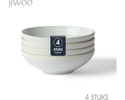 Pastabord set van 4 (Ø20cm / 980ml), Diep bord, Soepborden, Serviesset 4 persoons, Geschikt voor restaurants, hotels, banketten, familiefeesten, en picknicks, Magnetron-vaatwasserbestendig, Keramiek