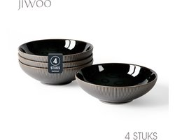 Pastabord set van 4 (Ø20cm / 980ml), Diepe borden, Soepborden, Serviesset 4 persoons, Geschikt voor restaurants, hotels, banketten, familiefeesten, en picknicks, Magnetron-vaatwasserbestendig, Keramiek