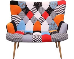 Patchwork Fauteuil en Zitgroep - Comfortabele Stof Bankstoel voor Woonkamer