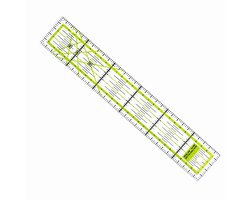 Patchwork liniaal - Quilt Liniaal - Acryl Metrische Liniaal - Kleermakers Liniaal - Stoffen Liniaal - Snijliniaal - Quiltaccessoires - Met cm-raster en hoekweergave - Patchwork Vierkant - 15 cm x 30 cm - Transparant