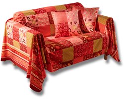 Patchwork sprei - stijlvol en veelzijdig - 1 stuk - warme kleuren - 145x220 cm
