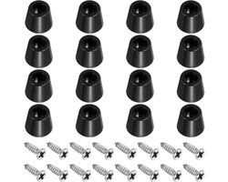 PATIKIL Cutting Board Legs, Set of 16 Round Rubber Foot Bumpers, Non-Slip Bumper Pads with Stainless Steel Screws for Furniture Chairs, Desks, Electronics (0.11"Wx0.43"H)