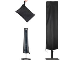Patio Parasolhoes - 190*50*30cm - Waterdicht en stofdicht/weerbestendig - Geschikt voor buitenparasols van 7 tot 9 voet - Beschermende tuinparasolhoes - Patio Parasol Regenhoes - Met rits, trekkoord en opberghoes - Zwart