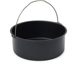 patisse 02857 Deep Cake Pan voor Air Fryer, Staal, Zwart
