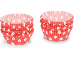 Patisse Cupcakevormen Stippen 3 Cm Papier Rood/wit 200 Stuks