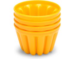 Patisse Puddingvormen 100 Ml Kunststof 7 Cm Geel 4-delig