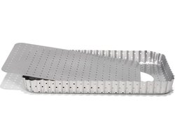 Patisse Quichevorm Geperforeerd 32 X 22 Cm Staal Zilver