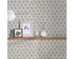 Patroon behang Keuken behang Vliesbehang Beige / Creme Grijs 333272 | Online behang bestellen