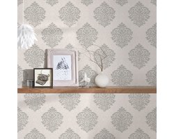 Patroon behang Vliesbehang Beige / Creme Grijs 324803 | Online behang winkel