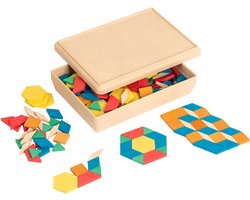 Patroonblokken in kist - Educo - Educatief speelgoed