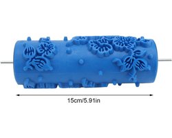 Patroonverfroller 5 Inch Rubber Herbruikbaar - Decoratieve Kunsttextuurroller - Muurdeurkast - Meubelschilderen
