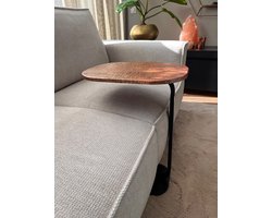 Pattiny - Bijzettafel - Leer - Croco - Brons - Handgemaakt - Duurzaam