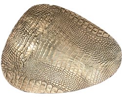 Pattiny - Placemats - Leer - Croco - Goud - Organisch - 2 stuks