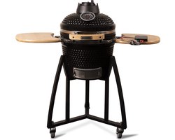 Patton Premium Kamado 16" - incl. Bluetooth kerntemperatuurmeter en LED verlichting - Medium - Ø34 cm - Zwart