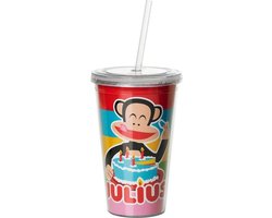 Paul Frank Drinkbeker - Incl rietje - 500 ml - B-Day - Roze