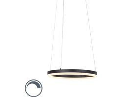 Paul Neuhaus anello - Moderne LED Dimbare Hanglamp met Dimmer - 1 lichts - Ø 400 mm - Zwart - Woonkamer | Slaapkamer | Keuken