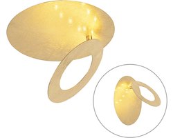 Paul Neuhaus Belle - Art Deco LED Plafondlamp - 1 lichts - Ø 240 mm - Goud/messing - Woonkamer | Slaapkamer