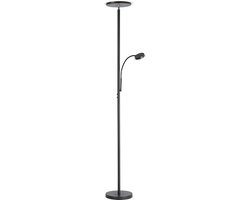 Paul Neuhaus hanz - Design LED Dimbare Vloerlamp | Staande Lamp met Dimmer met leeslamp - 1 lichts - H 193 cm - Zwart - Woonkamer | Slaapkamer | Keuken